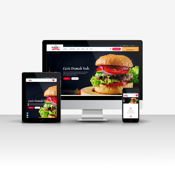 Restaurant ve Cafe - Online Sipariş Modüllü (Sanal Pos - Sesli Bildirim Sistemli - Teslimat Bölgesi Sistemli)